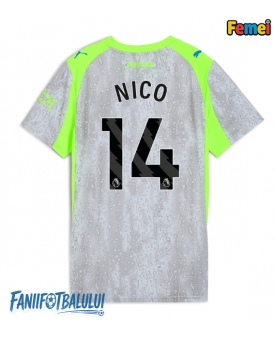 Manchester City Nico Gonzalez #14 Tricou Fotbal Replică 2025-26 Femei Treilea